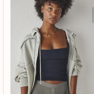 free people cami lace floral mesh tank “all i want” square neck